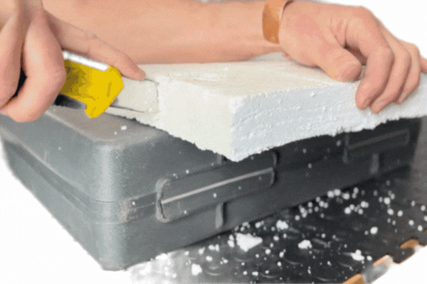 cutting polystyrene